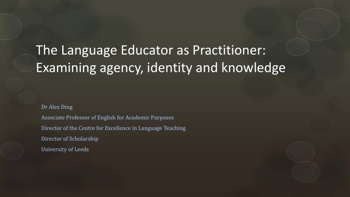 the language educator as practitioner examining