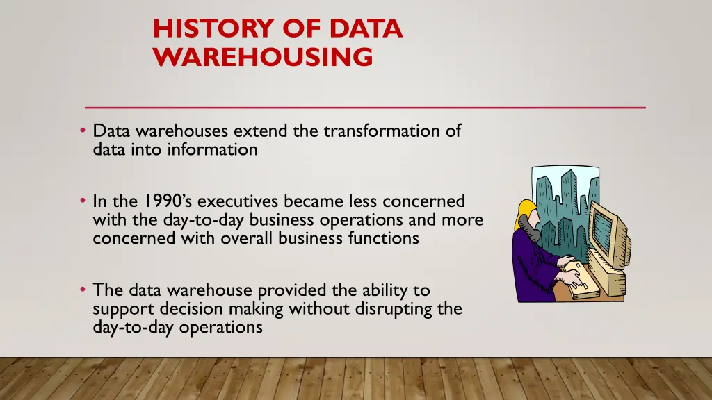 history of data warehousing
