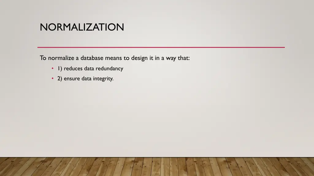 normalization