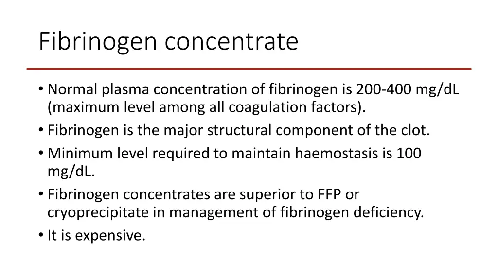 fibrinogen concentrate