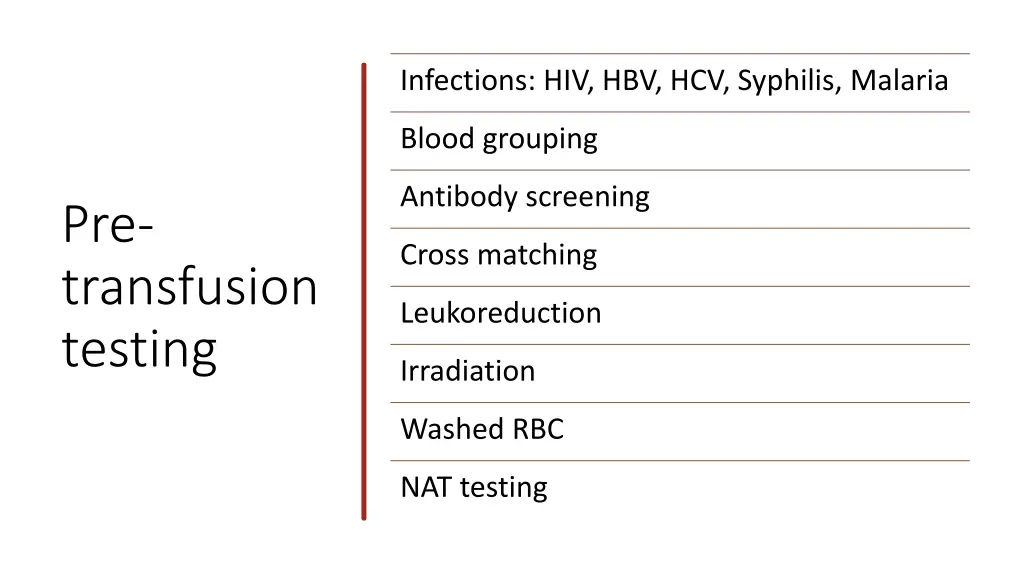 infections hiv hbv hcv syphilis malaria