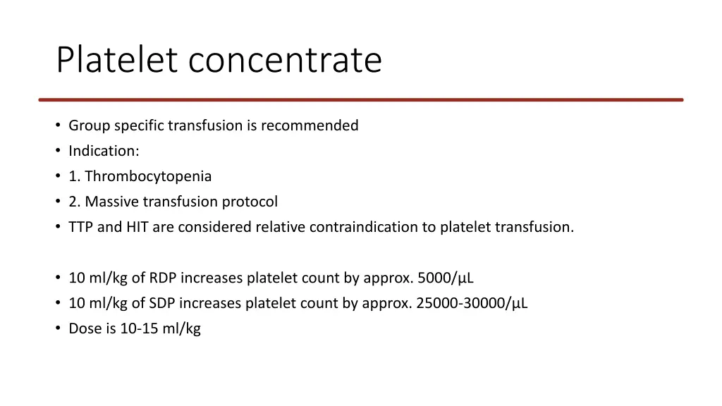 platelet concentrate 2
