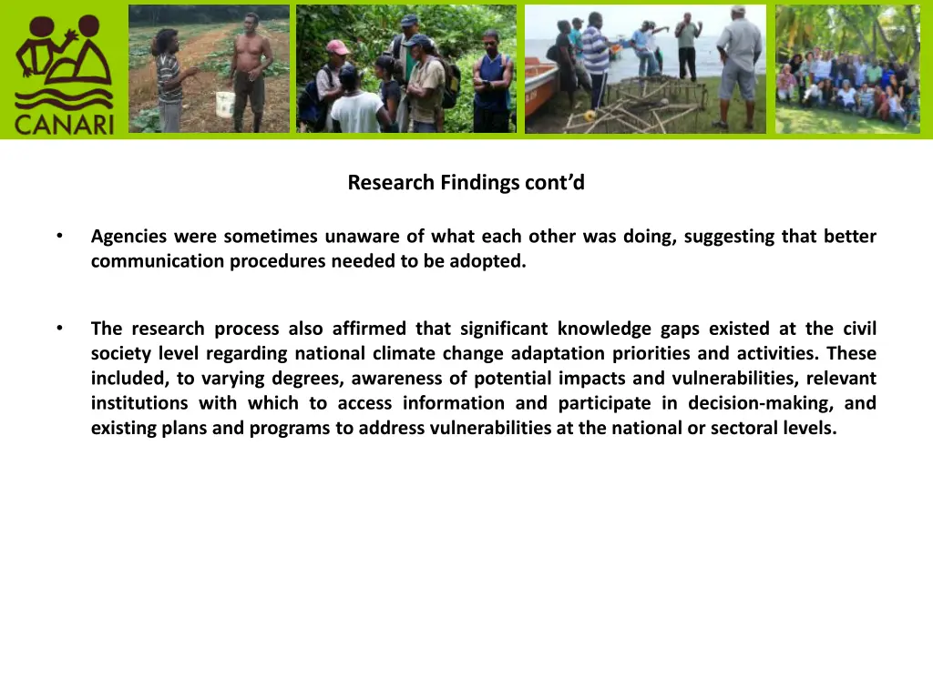 research findings cont d 1