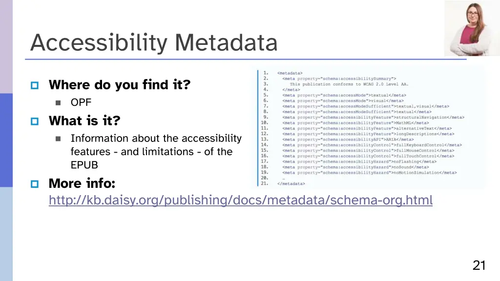 accessibility metadata