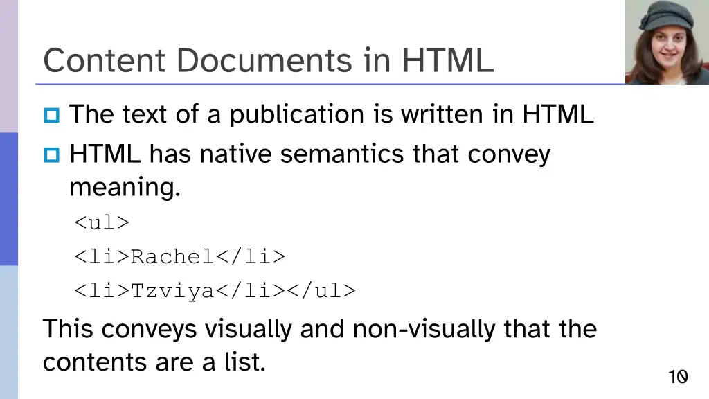 content documents in html