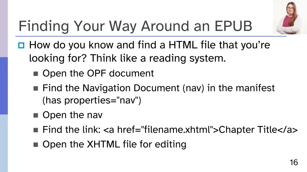 finding your way around an epub