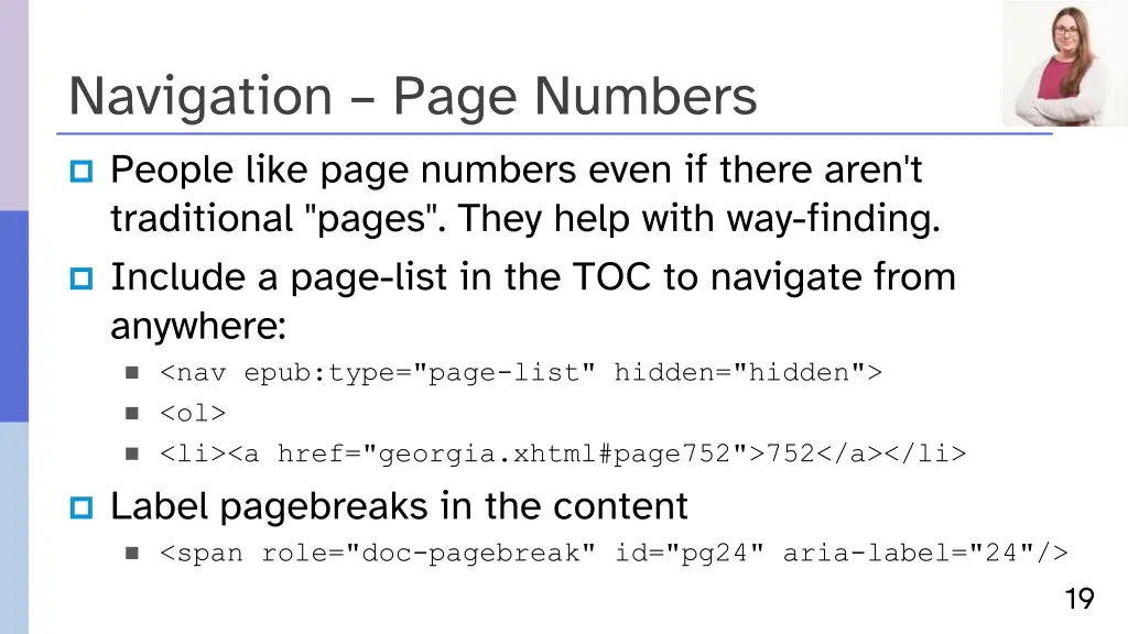 navigation page numbers