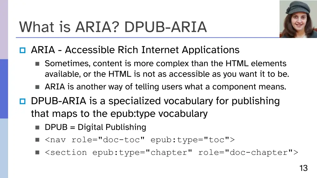what is aria dpub aria