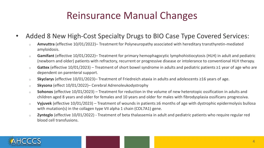 reinsurance manual changes