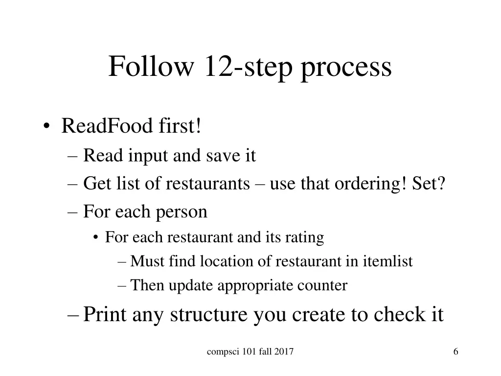 follow 12 step process