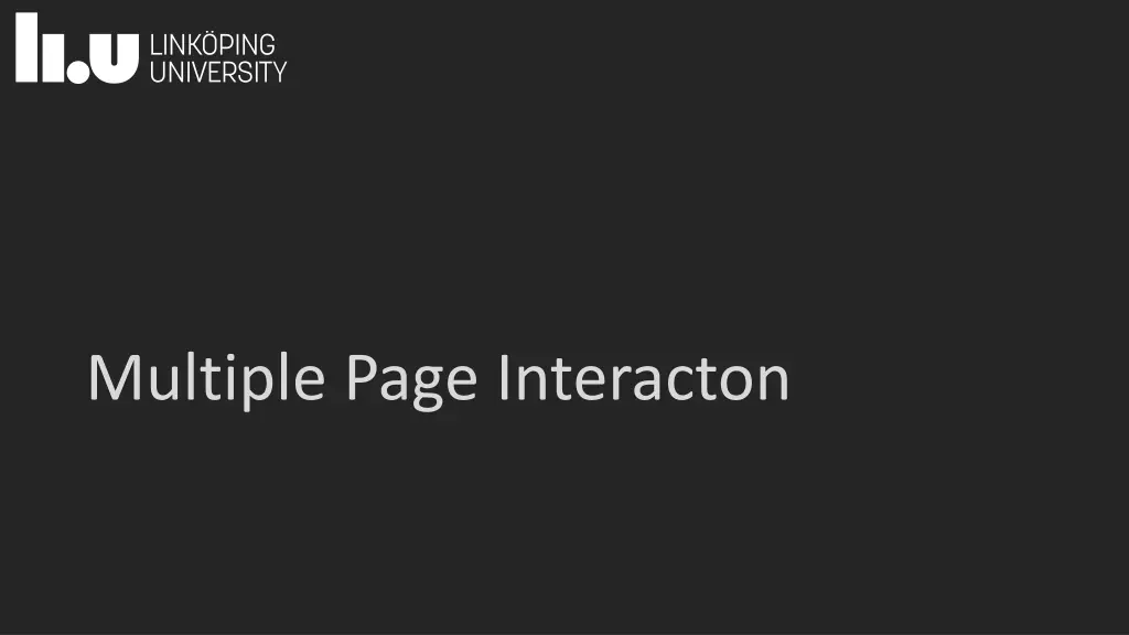 multiple page interacton