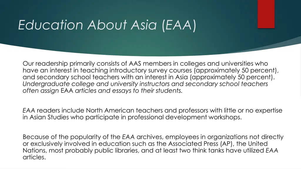 education about asia eaa 1