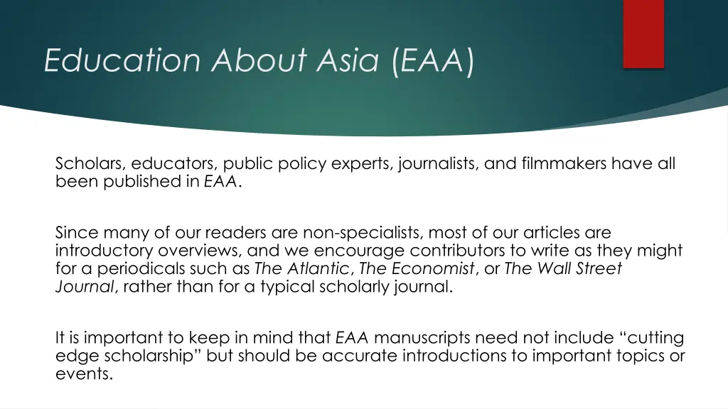 education about asia eaa 2