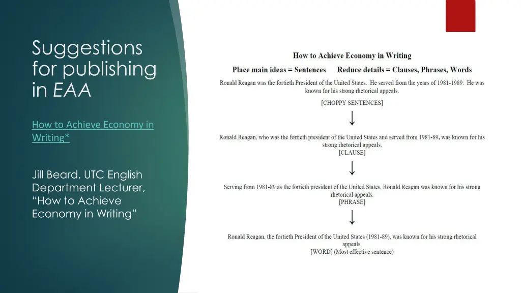 suggestions for publishing in eaa 1