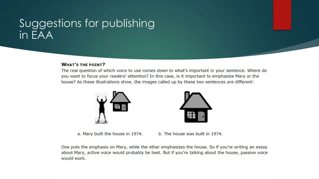 suggestions for publishing in eaa 5