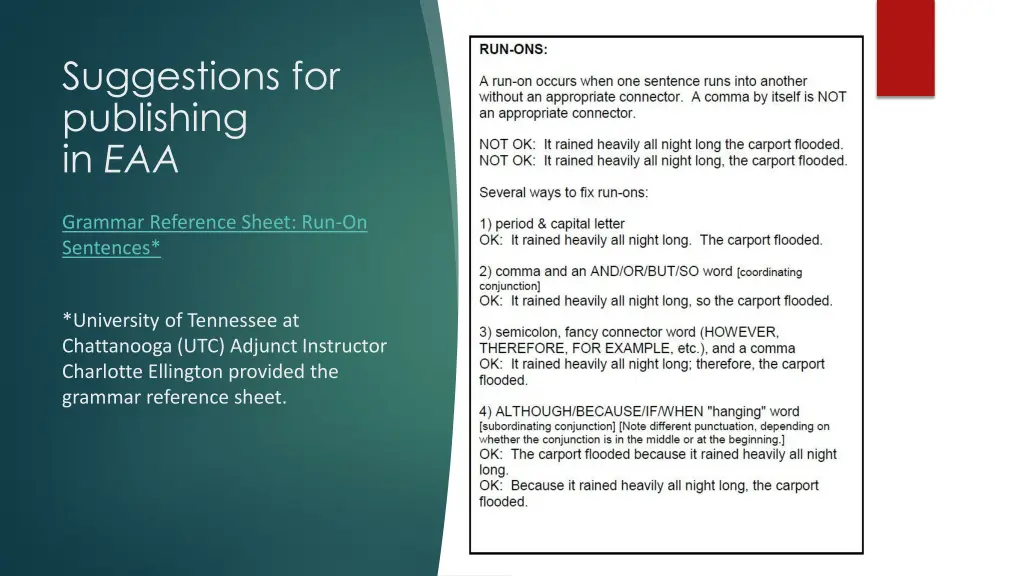 suggestions for publishing in eaa