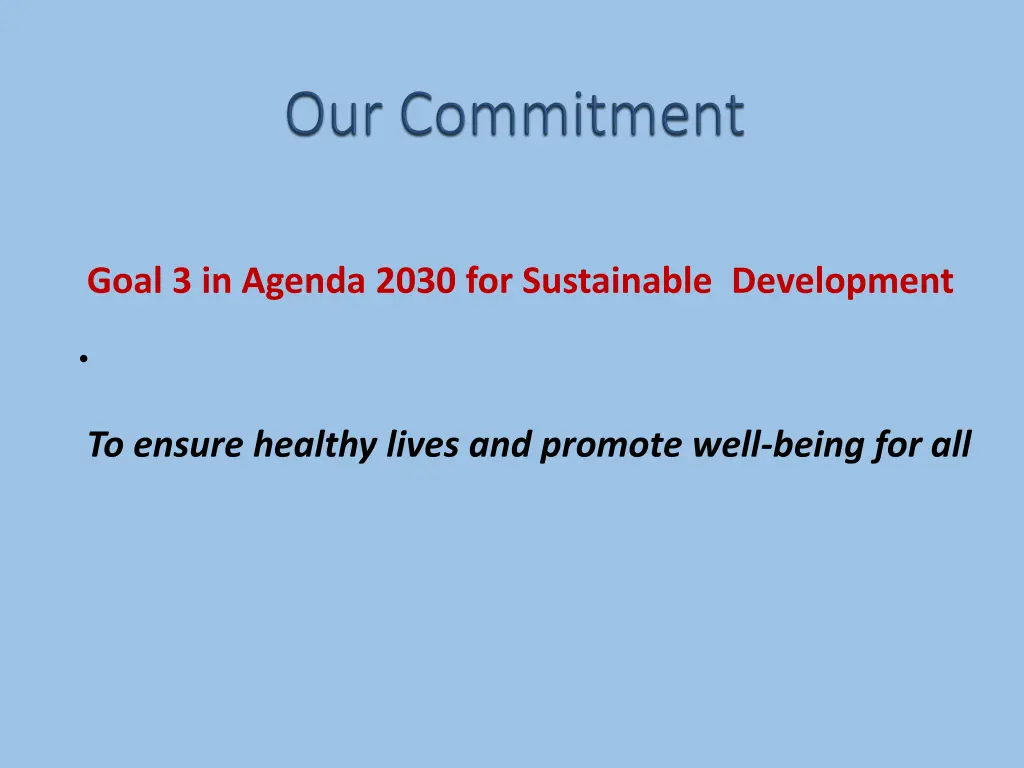 goal 3 in agenda 2030 for sustainable development