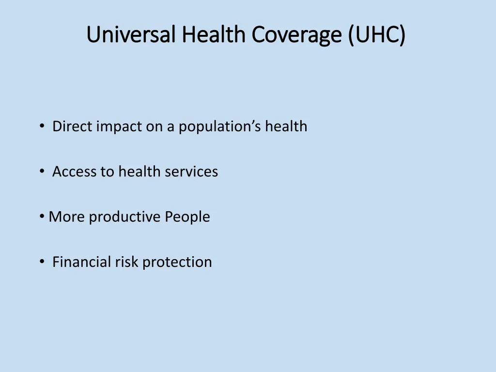 universal health coverage uhc universal health