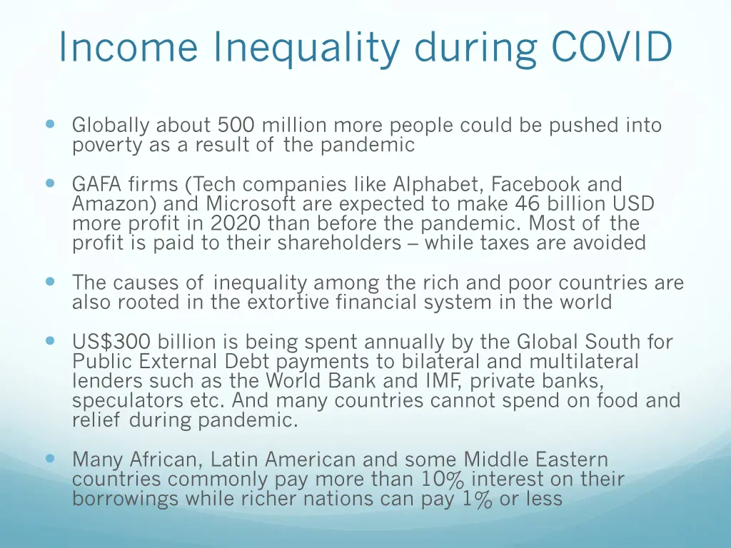 income inequality during covid