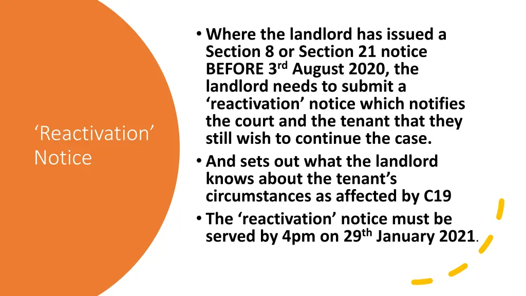 where the landlord has issued a section
