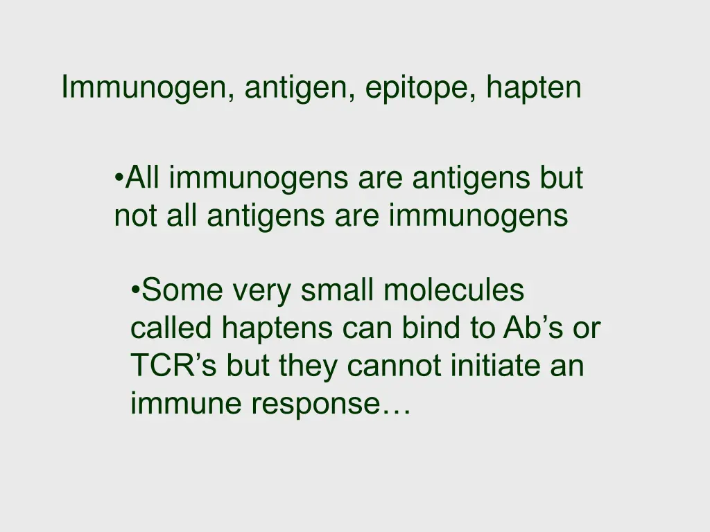 immunogen antigen epitope hapten 1