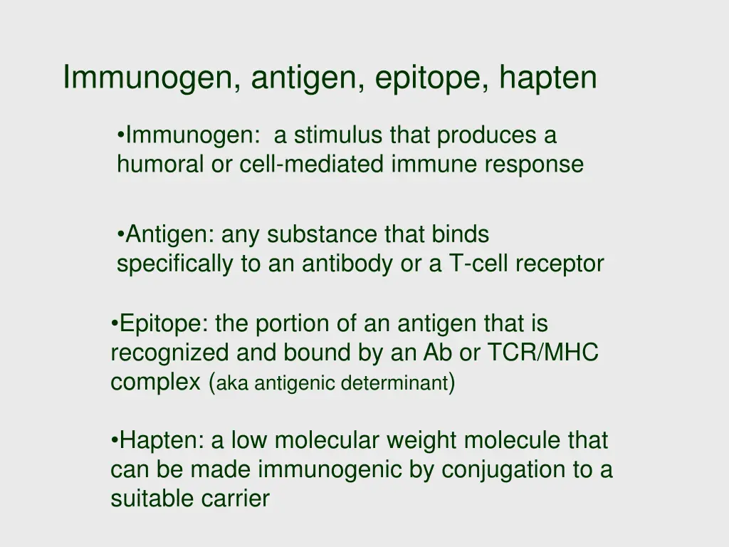immunogen antigen epitope hapten 2
