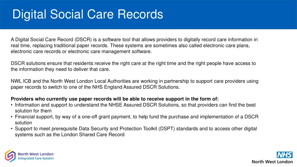 digital social care records
