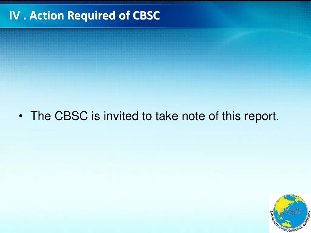 iv action required of cbsc