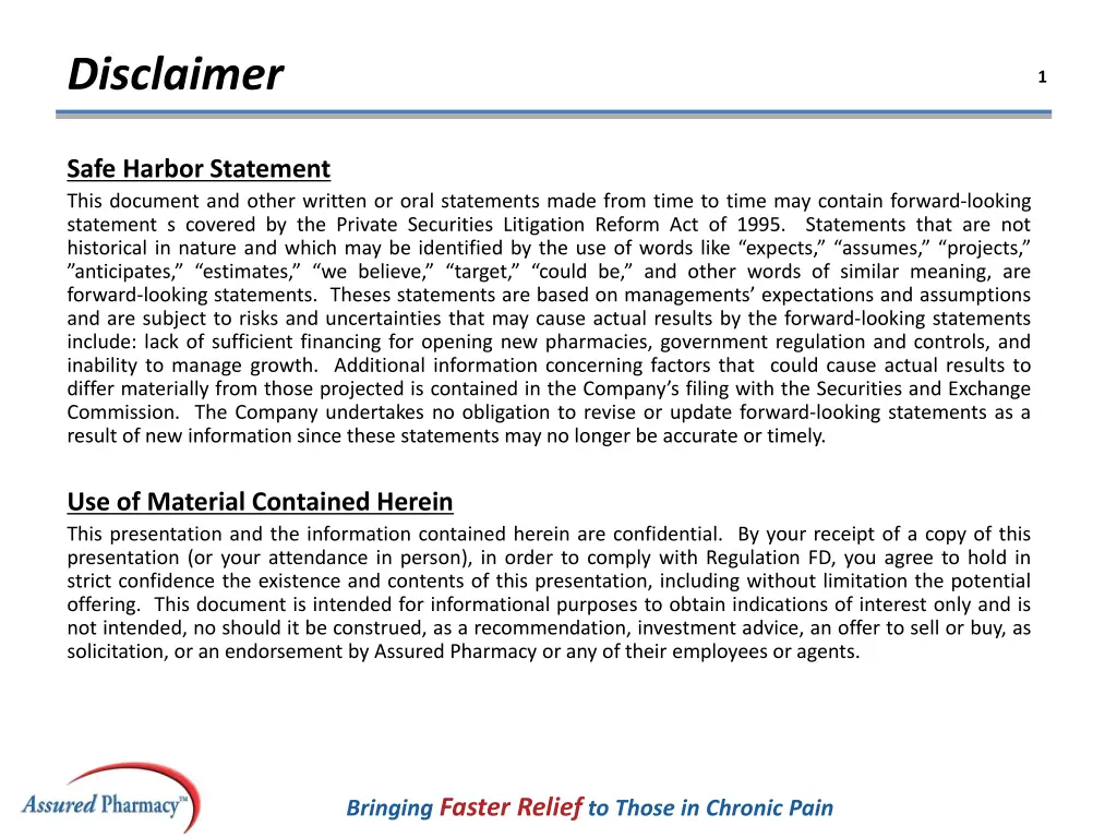 disclaimer