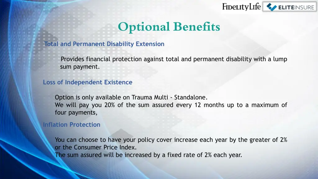 optional benefits 1