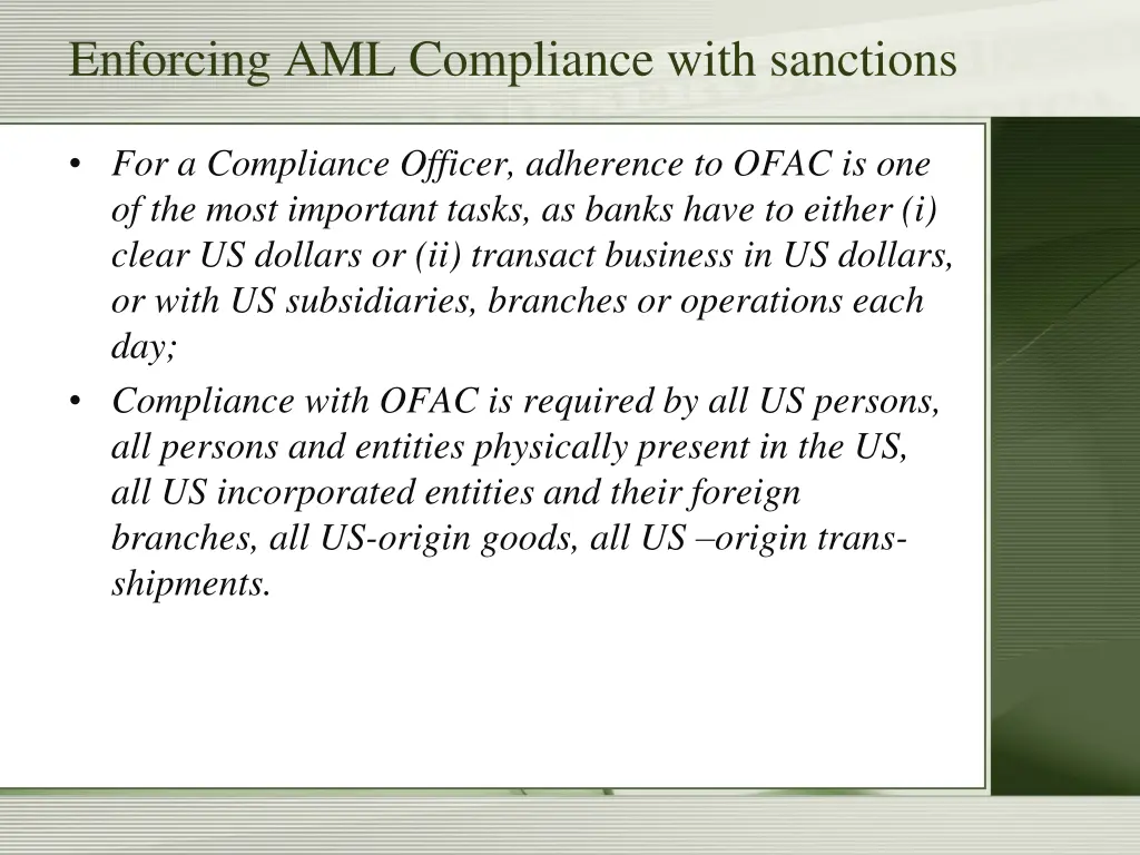 enforcing aml compliance with sanctions 4