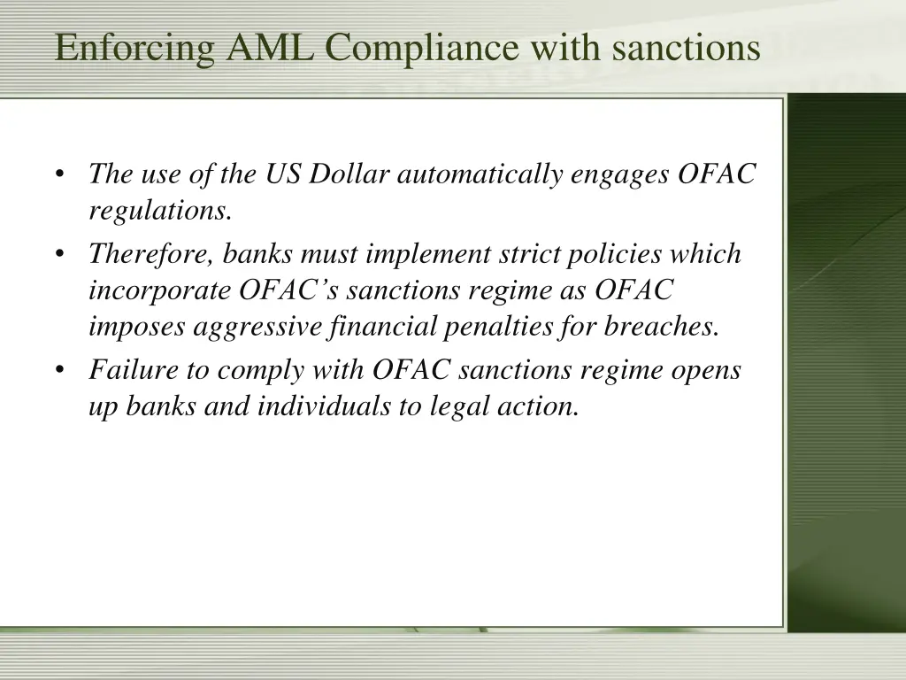 enforcing aml compliance with sanctions 6