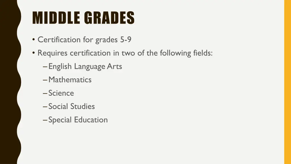 middle grades