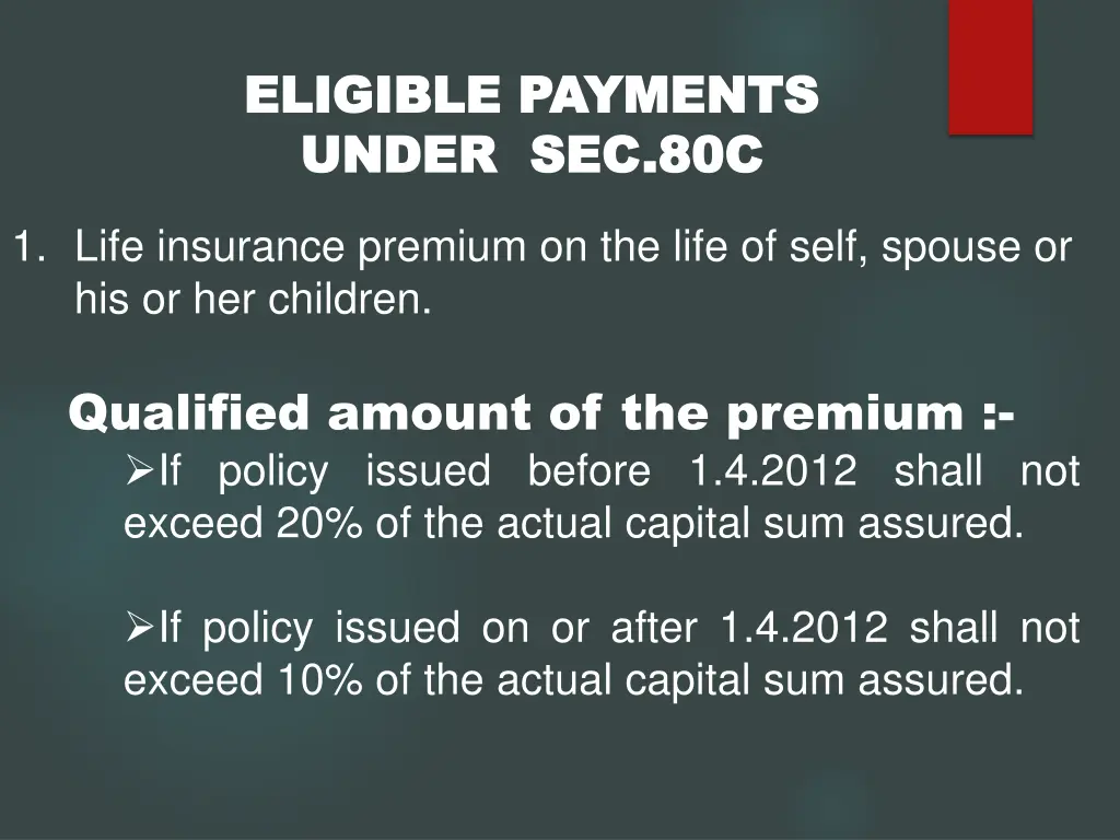eligible payments eligible payments under under