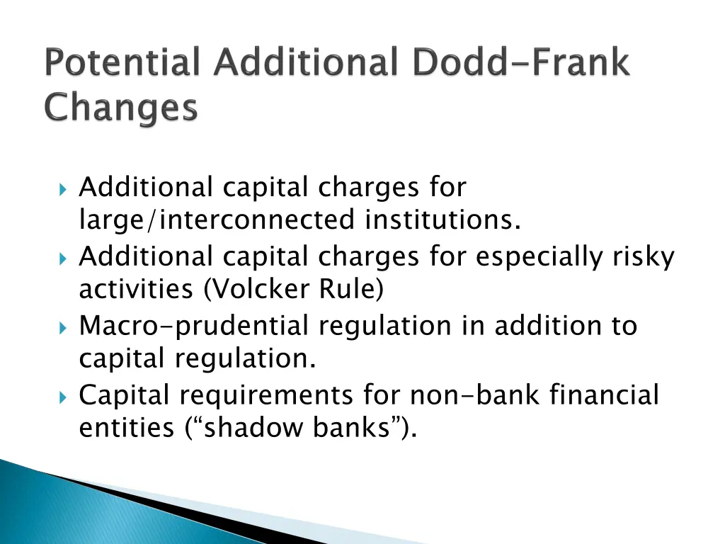additional capital charges for large