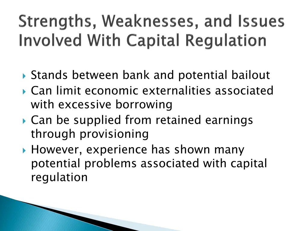 stands between bank and potential bailout