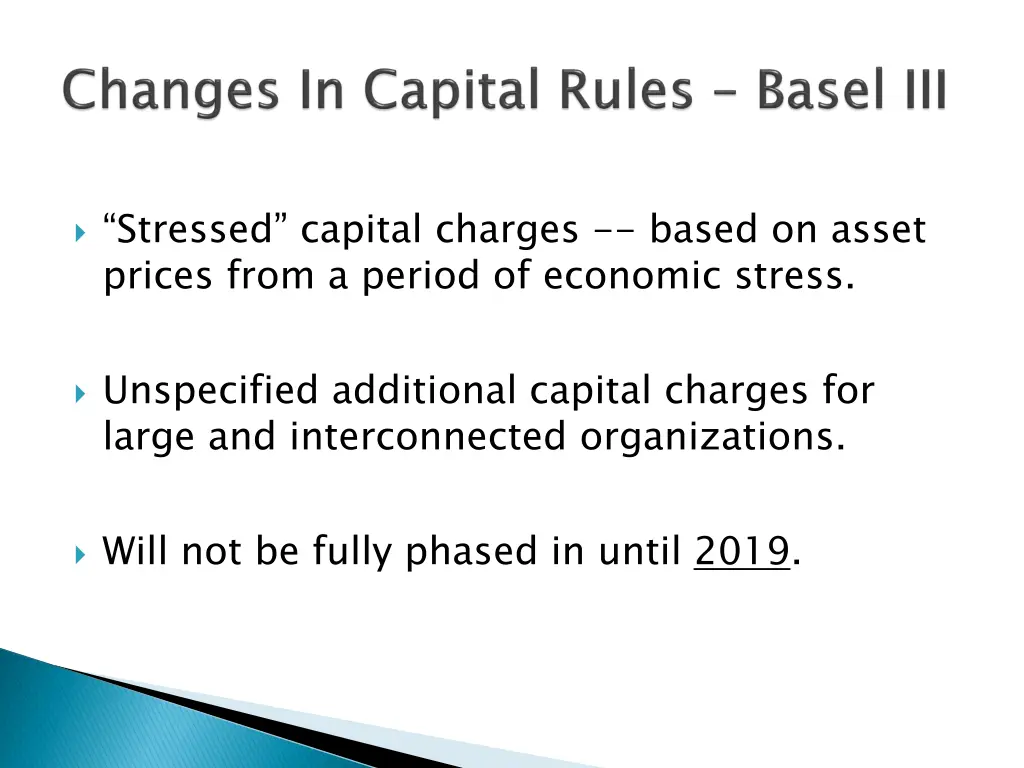 stressed capital charges based on asset prices