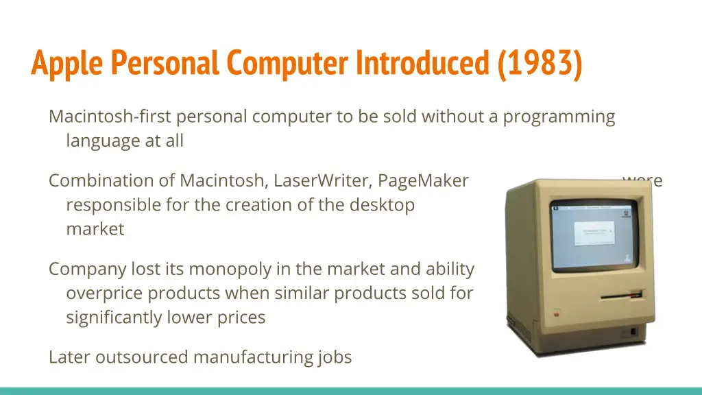 apple personal computer introduced 1983