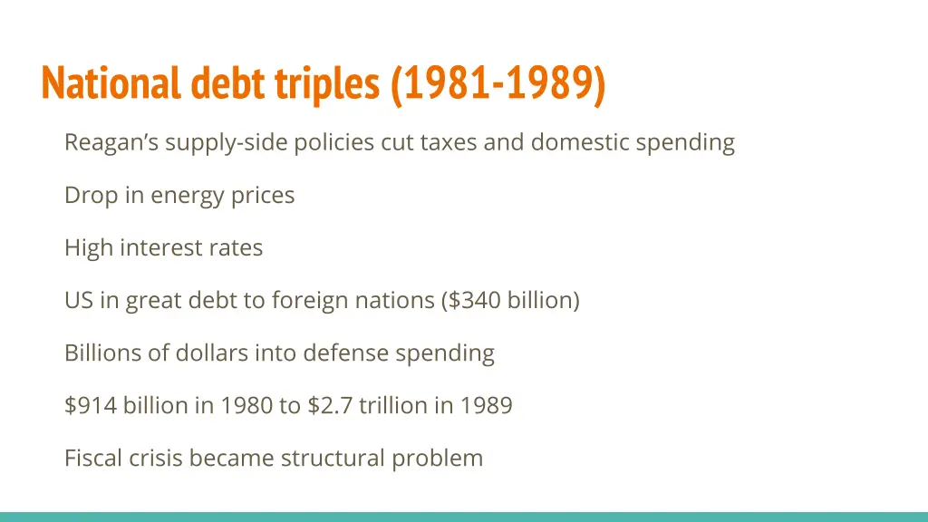 national debt triples 1981 1989