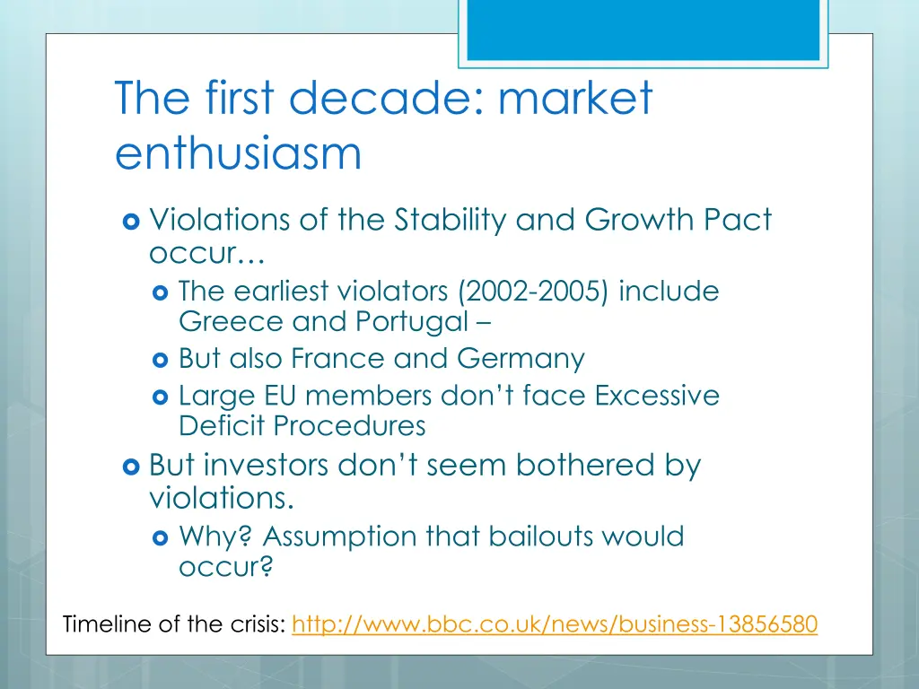 the first decade market enthusiasm 1