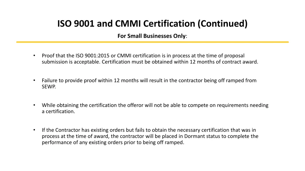 iso 9001 and cmmi certification continued