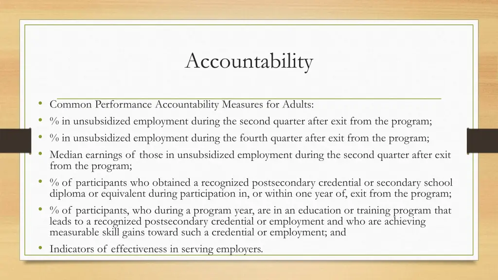 accountability