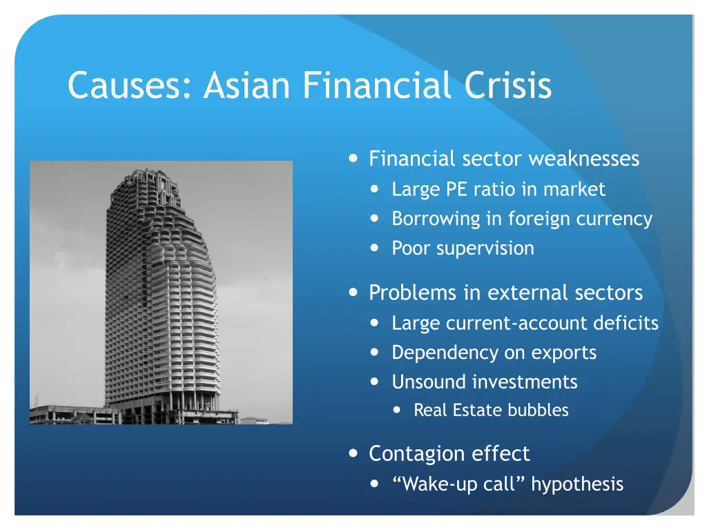 causes asian financial crisis