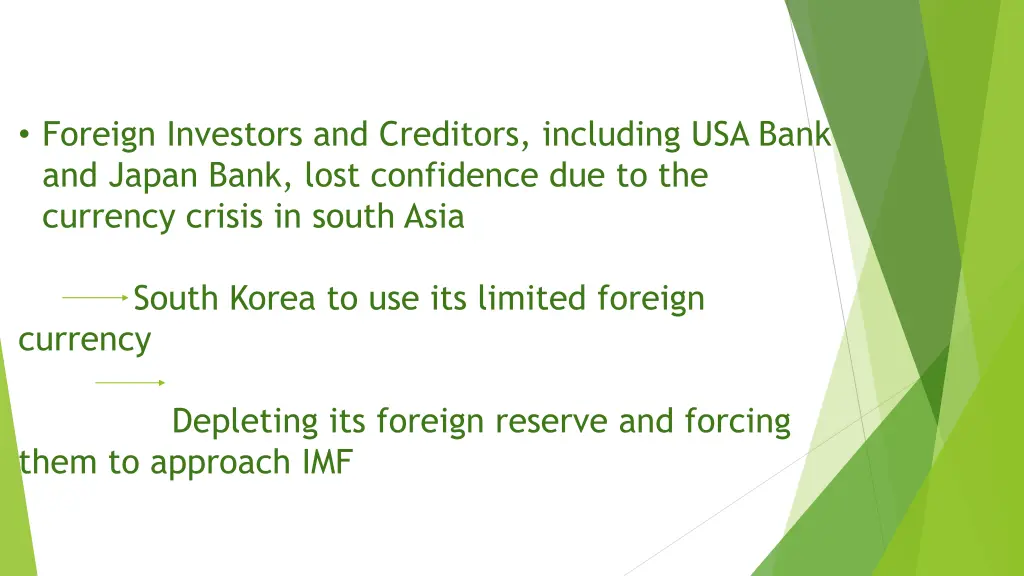 foreign investors and creditors including