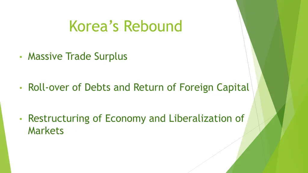 korea s rebound