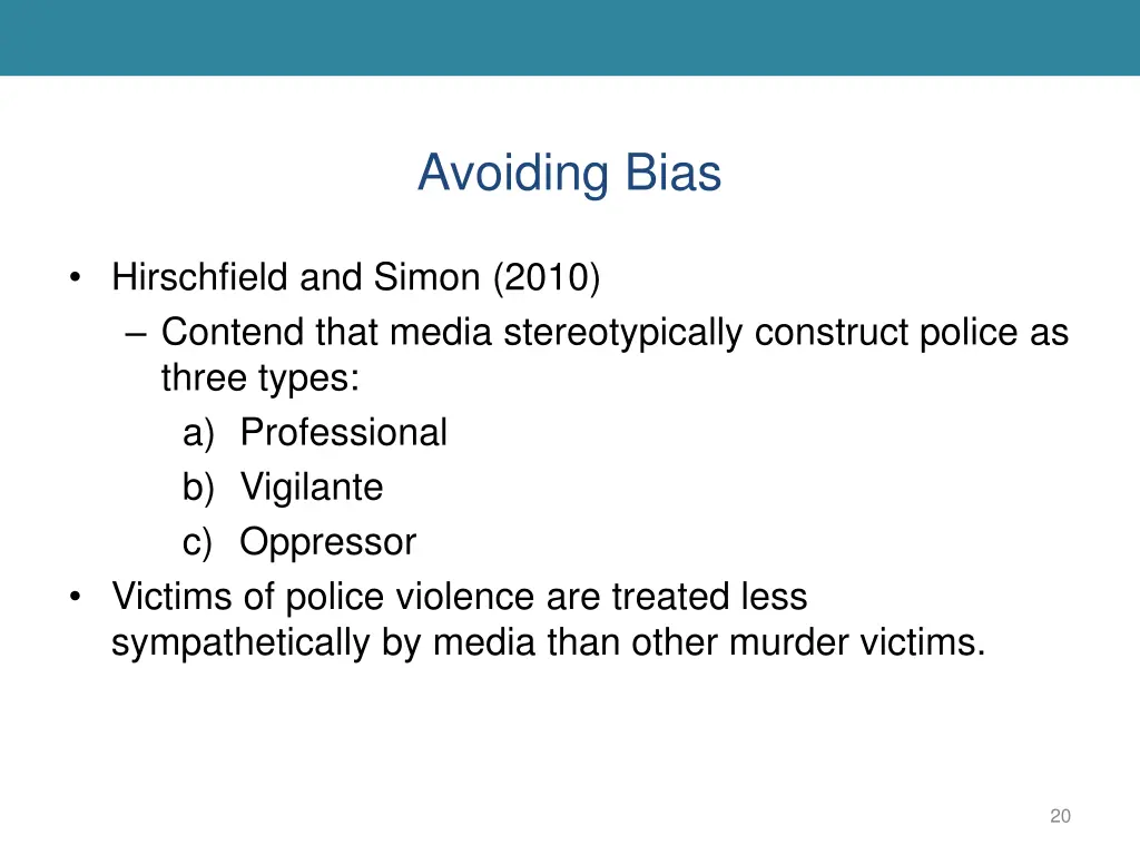 avoiding bias 2