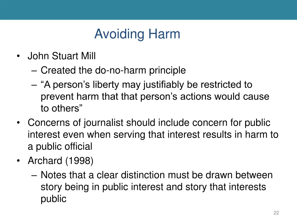 avoiding harm