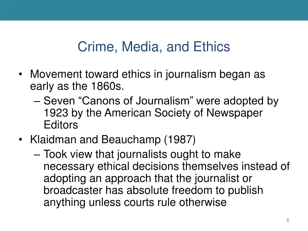 crime media and ethics