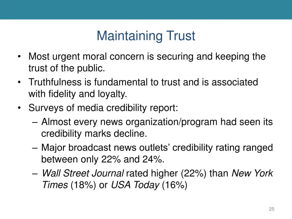 maintaining trust