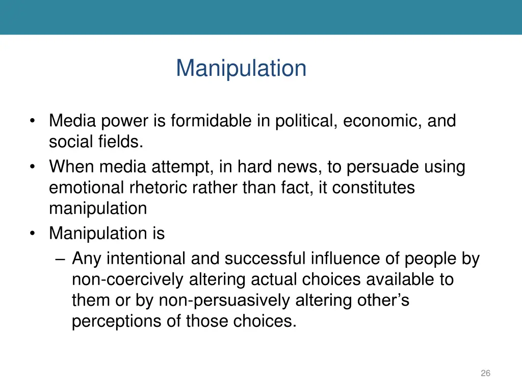 manipulation